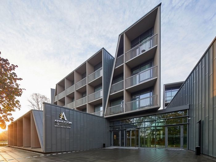 Facade with RHEINZINK of Amberton Green SPA in Lithuania